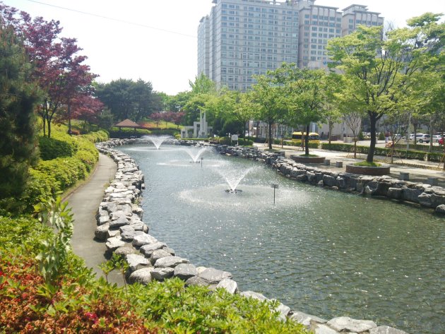 仁渓芸術公園の噴水
